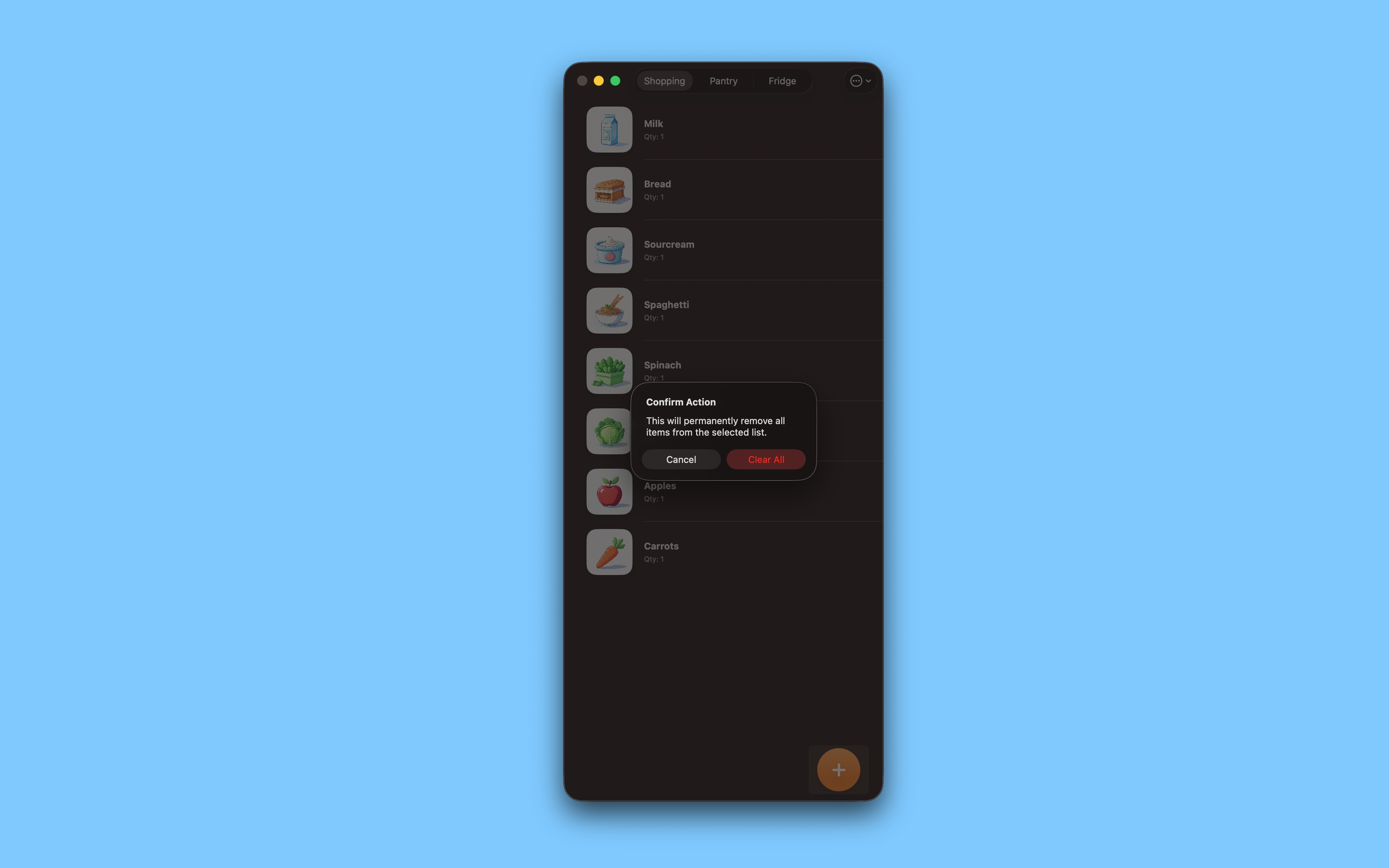 ShopSwipe on macOS showing the shopping workflow on desktop